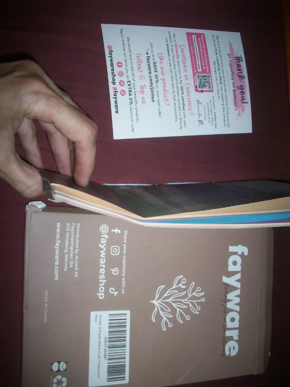 Fayware Vintage Ephemera journaling Book only Forest w/ Church in Background